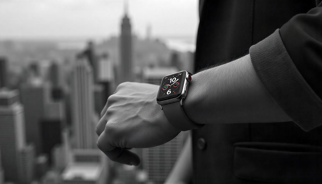 fitness tracker being worn